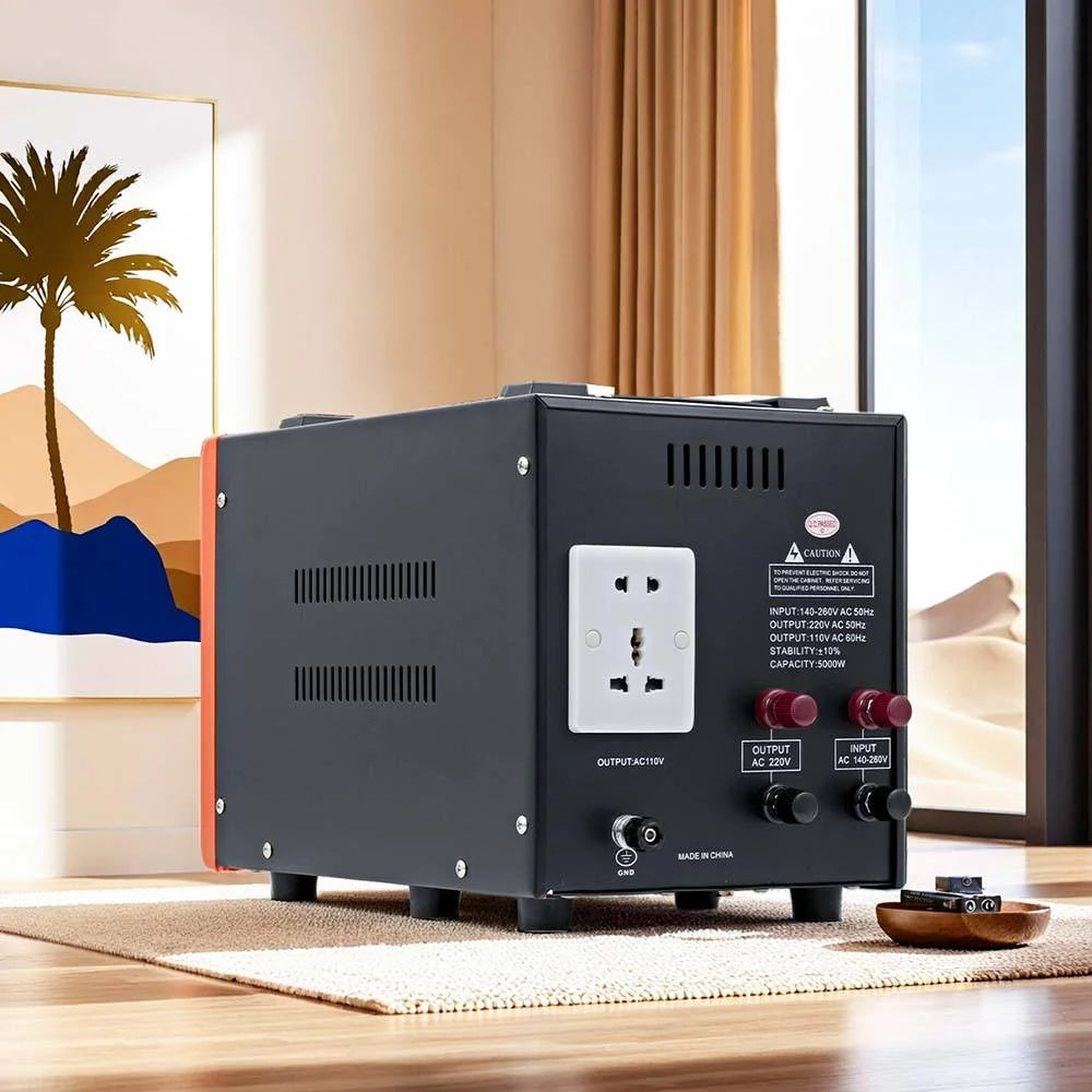 Stabilizator tensioni WINNING STAR ST-00010 5000VA 5kVA me AVR, ekran dixhital, hyrje 100–260V dhe mbrojtje nga tensioni i lartë dhe i ulët. 