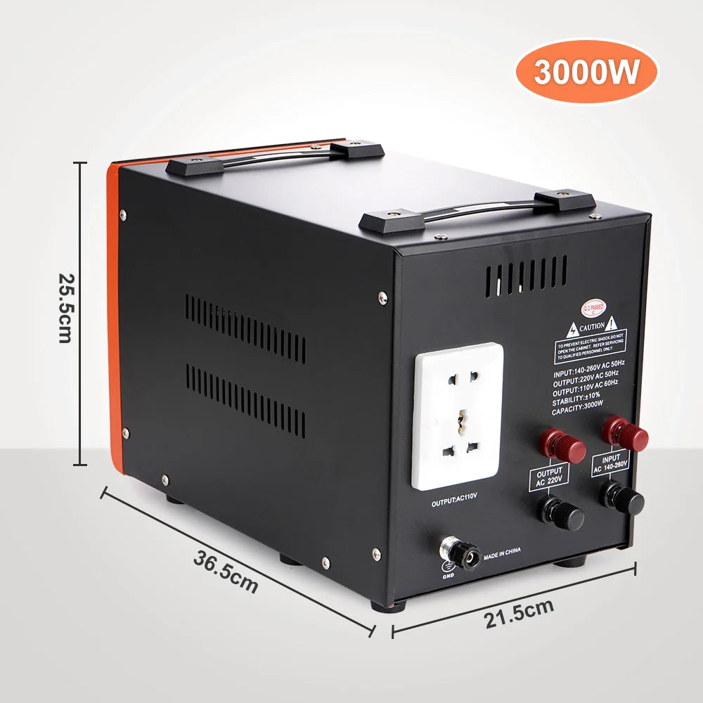 Stabilizator tensioni WINNING STAR ST-0009 3000VA me AVR, ekran dixhital, hyrje 100–260V, dalje 220–110V dhe mbrojtje nga luhatjet e tensionit.