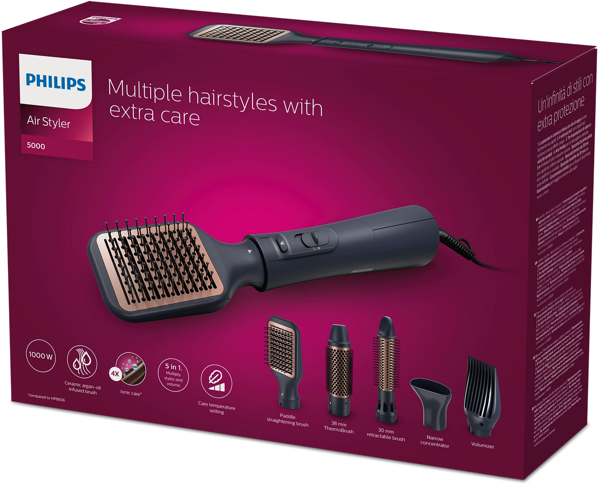 Stilues flokësh Philips BHA530/03 Series 5000 me ajër për tharje, volum dhe stilim të flokëve