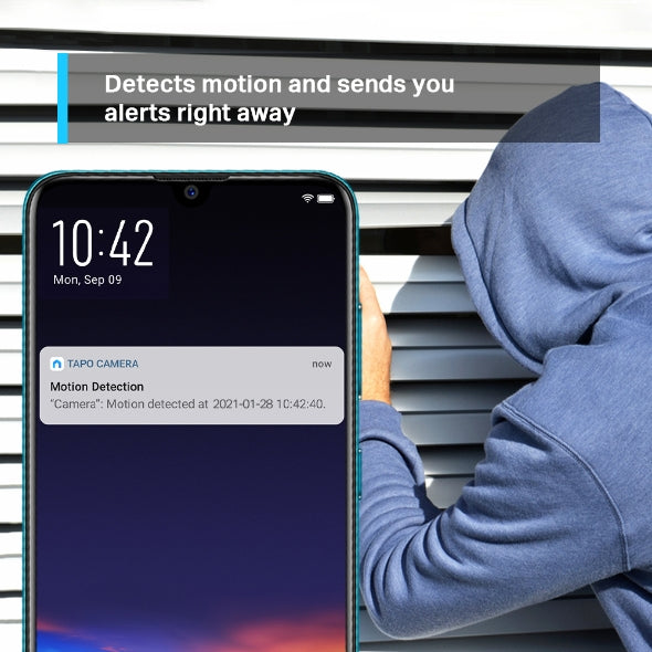 TP-Link Tapo C210 kamerë sigurie WiFi 2K 3MP me rrotullim 360° horizontal dhe 114° vertikal, vizion nate deri në 9 metra, zbulim inteligjent të lëvizjes, audio me dy drejtime, mbështetje microSD deri në 512GB, Privacy Mode, aplikacion Tapo, Google Assistant dhe Amazon Alexa. Ideale për shtëpi dhe biznese në Shqipëri.