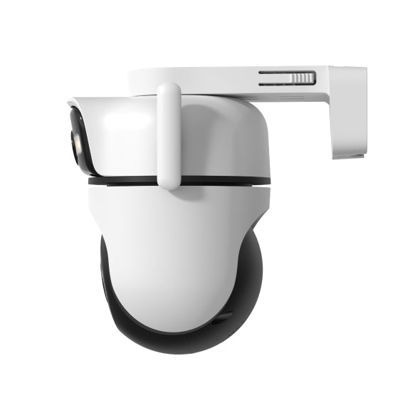 TP-Link Tapo C545D kamerë sigurie WiFi me dy lente 2K 3MP, Pan Tilt, kënd 165°, lente telefoto 6 mm, Smart Tracking, AI për persona, automjete dhe kafshë, Color Night Vision, Ethernet, IP66, audio me dy drejtime, microSD deri në 512GB dhe mbështetje për Alexa, Google Assistant dhe SmartThings.