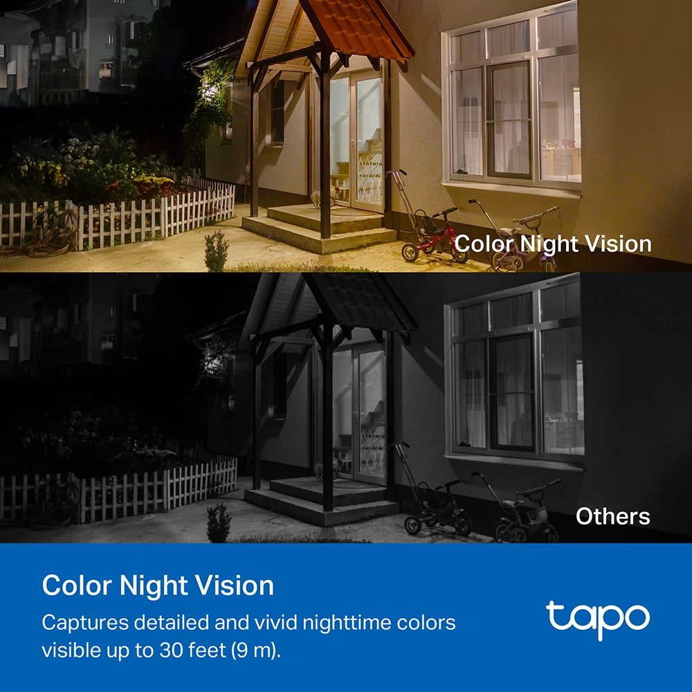 TP-Link Tapo SolarCam Kit kamerë sigurie WiFi me panel diellor, rezolucion 2K 3MP, Color Night Vision deri në 9 metra, Smart Person Detection, njoftime inteligjente në telefon, ruajtje në microSD deri në 512GB, zona monitorimi të personalizuara dhe mbrojtje IP65. Kamerë ideale për shtëpi, vila dhe biznese në Shqipëri. 