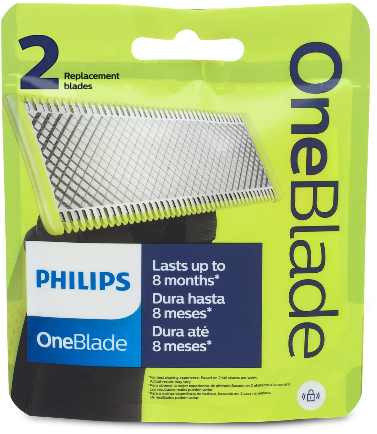 Tehe zëvendësuese Philips OneBlade QP220/51 paketë me 2 copë për makinë rroje