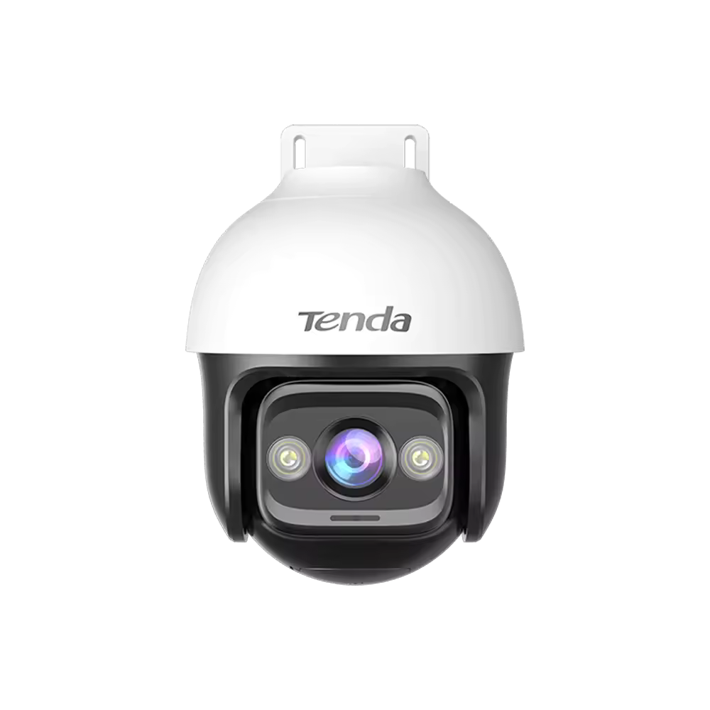 Tenda CH3-WCA kamerë sigurie WiFi 3MP PTZ për jashtë me ndjekje automatike të personave, audio dykahëshe, shikim nate deri 30m, alarm me dritë dhe zë, IP65 dhe MicroSD deri 512GB.