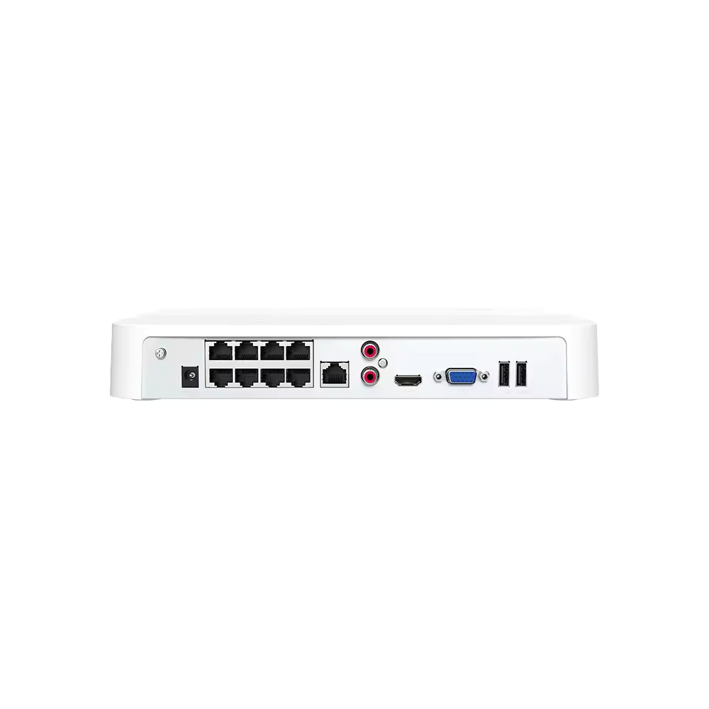 Tenda N6P-16H NVR PoE 16 kanale për kamera sigurie IP deri 8MP, me 8 porta PoE IEEE 802.3at/af deri 70W, dalje HDMI 4K, H.265+ dhe HDD deri 10TB.