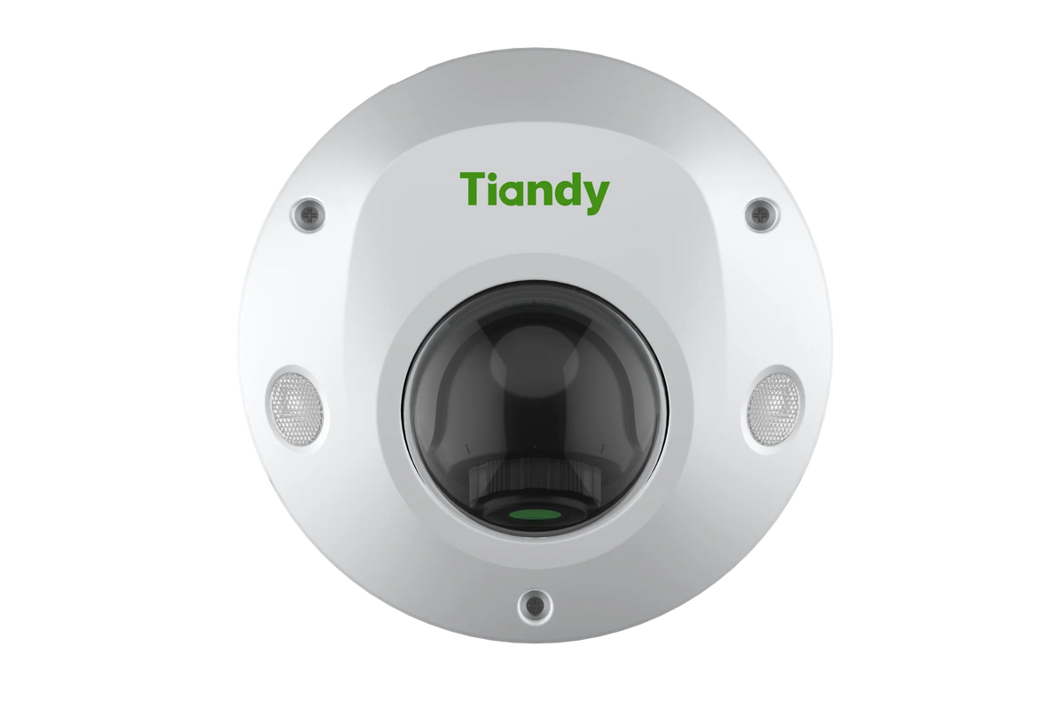 Tiandy TC-C32PS kamerë sigurie Dome IP 2MP me lente 2.8mm F1.6, Smart IR 30m, WDR 120dB, PoE, mikrofon, AI për persona dhe automjete, MicroSD 512GB, IP66 dhe IK08.