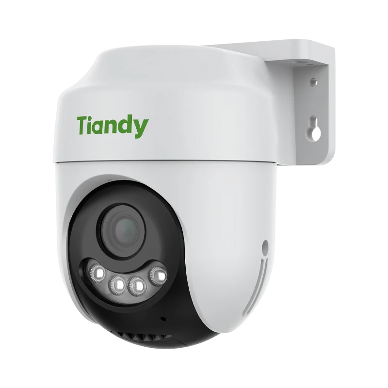Tiandy TC-H333K kamerë sigurie PT 3MP Color Maker WiFi me lente 4mm, Auto Tracking, Smart IR 30m, dritë të bardhë 15m, alarm kuq e blu, mikrofon, altoparlant, MicroSD 256GB dhe IP66.