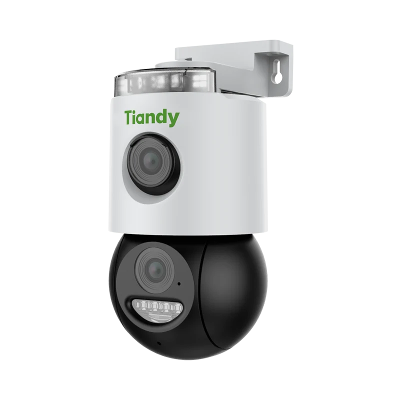 Tiandy TC-H363N kamerë sigurie 6MP Color Maker me WiFi, dy pamje 3MP, Auto Tracking, IR 50m, dritë të bardhë 15m, mikrofon, altoparlant, MicroSD 512GB dhe IP66.