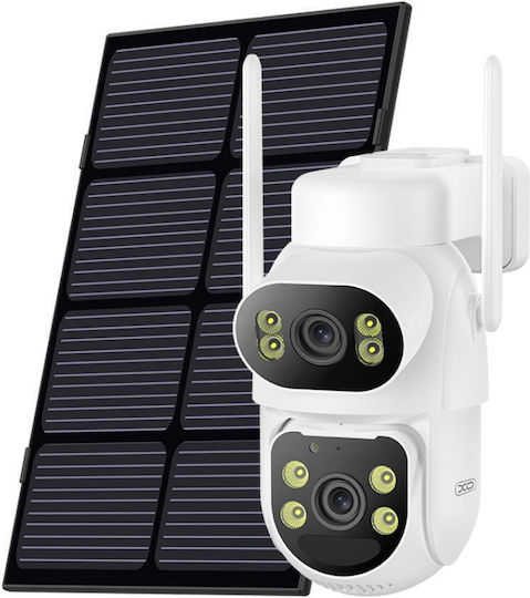 XO CR19 kamerë sigurie 4G me dy lente 4MP, panel diellor 7.5–8W, bateri 6880mAh, Always On Video (AOV), Vision natën me ngjyra, audio dypalëshe, lidhje 4G LTE dhe ruajtje në MicroSD deri në 128GB. Ideale për shtëpi, ferma, magazina, kantiere dhe zona pa Wi-Fi.