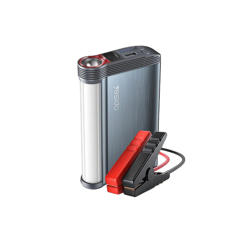 Yesido YP36 Jump Starter 10000mAh Power Bank për makinë me ndezje 12V, LED SOS, karikim USB dhe Type-C. Ideal për makina me benzinë deri në 5.0L dhe naftë deri në 3.0L. Booster profesional për emergjenca në automjet, i disponueshëm në SmartXStore Albania.