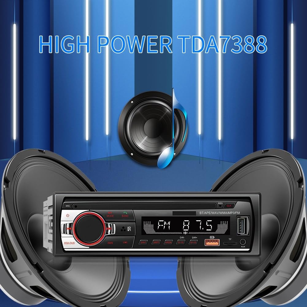 iFutniew autoradio Bluetooth 12V me MP3 Player, Radio FM, funksion Hands-Free, ekran LED, portë USB për karikim dhe muzikë, fuqi 50W dhe sistem stereo me 2 kanale. Autoradio ideale për përmirësimin e sistemit audio të makinës në Shqipëri.